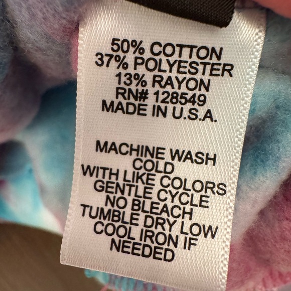 NWT AVIATOR NATION NINJA PULLOVER HOODIE SIZE XS TIE DYE TURQUOISE - Picture 8 of 10